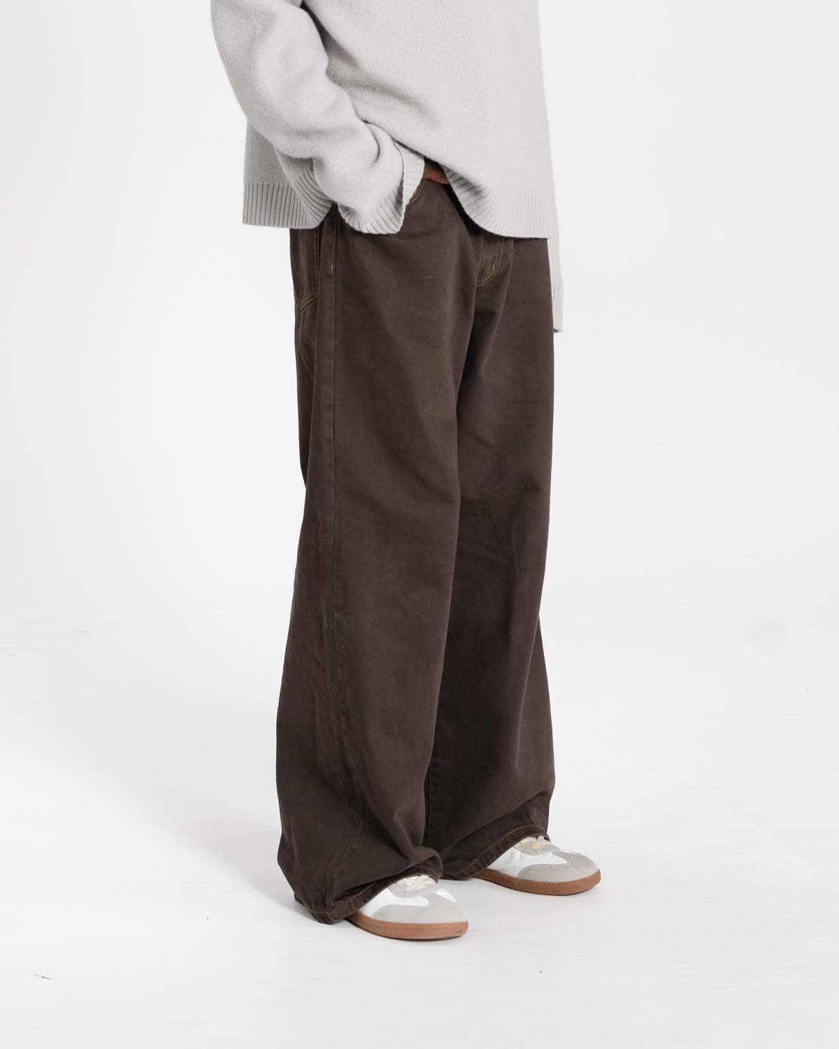 Extra baggy Denim Brown